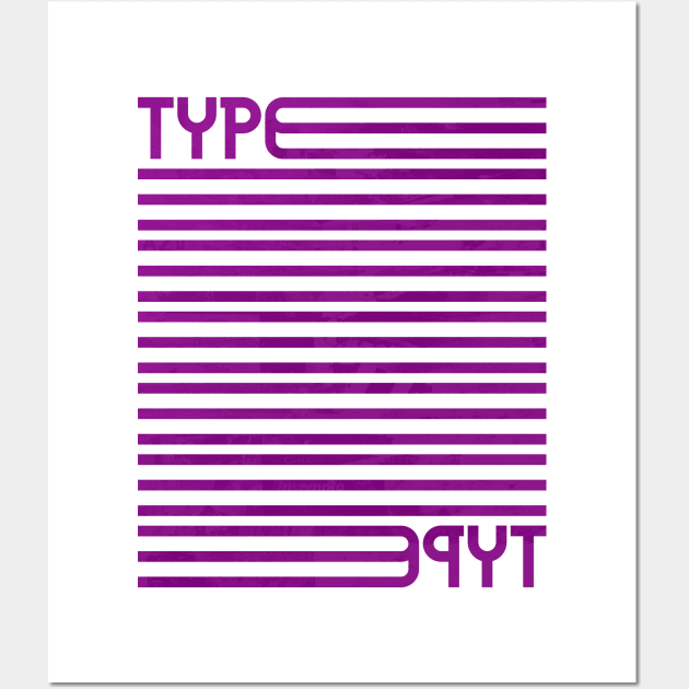 Type Stripes (Purple) Wall Art by John Uttley